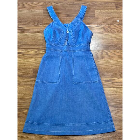 Stella McCartney Cutout Strappy MINI Denim Dress  size 36/ US XS - Picture 13 of 15